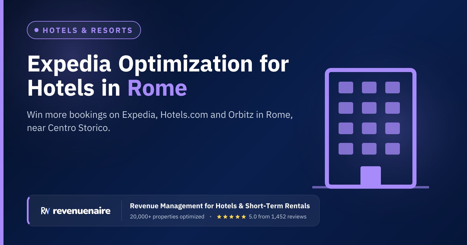 Expedia Optimization for Hotels in Rome, Italy