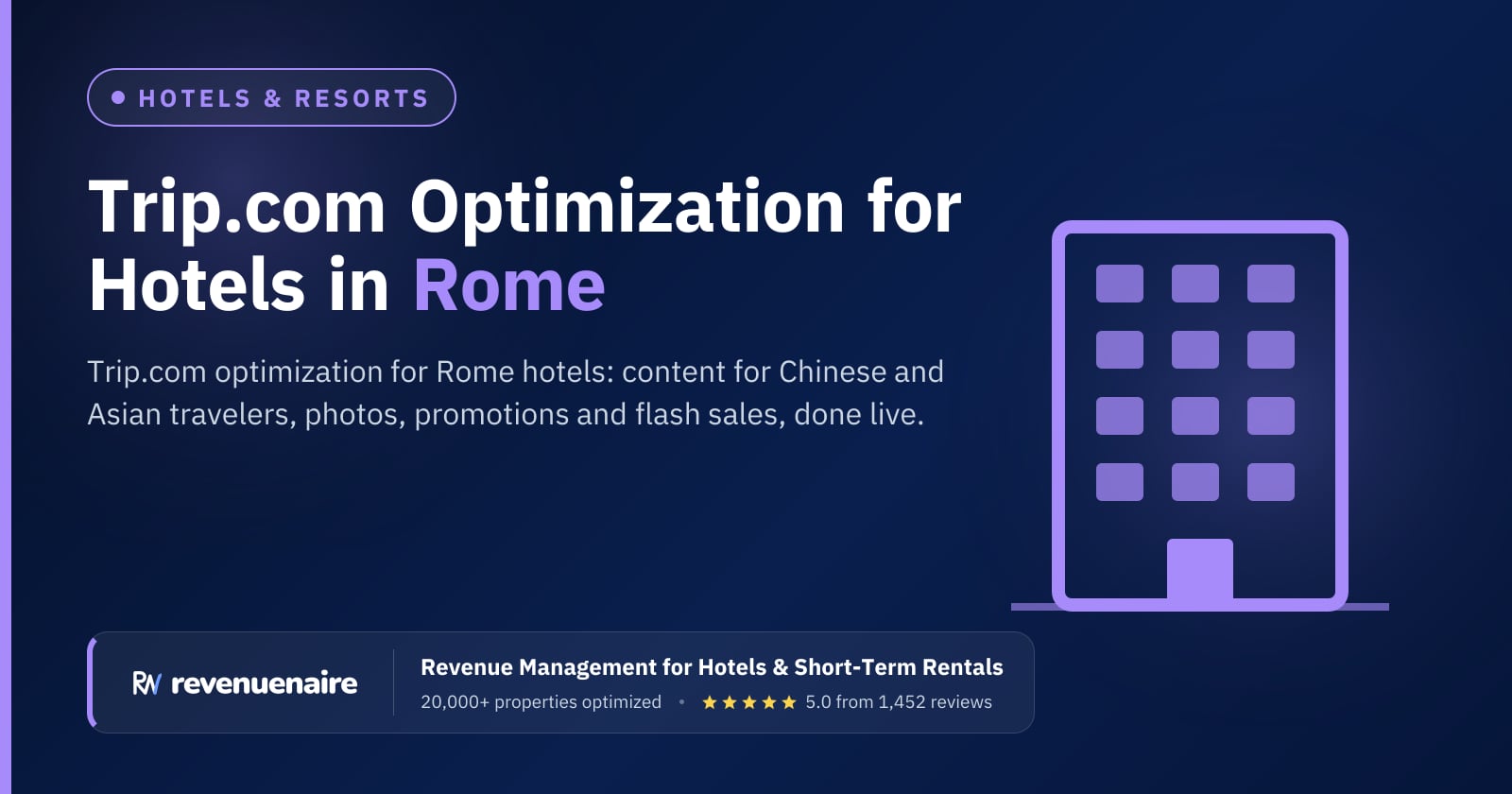 Trip.com Optimization for Hotels in Rome, Italy