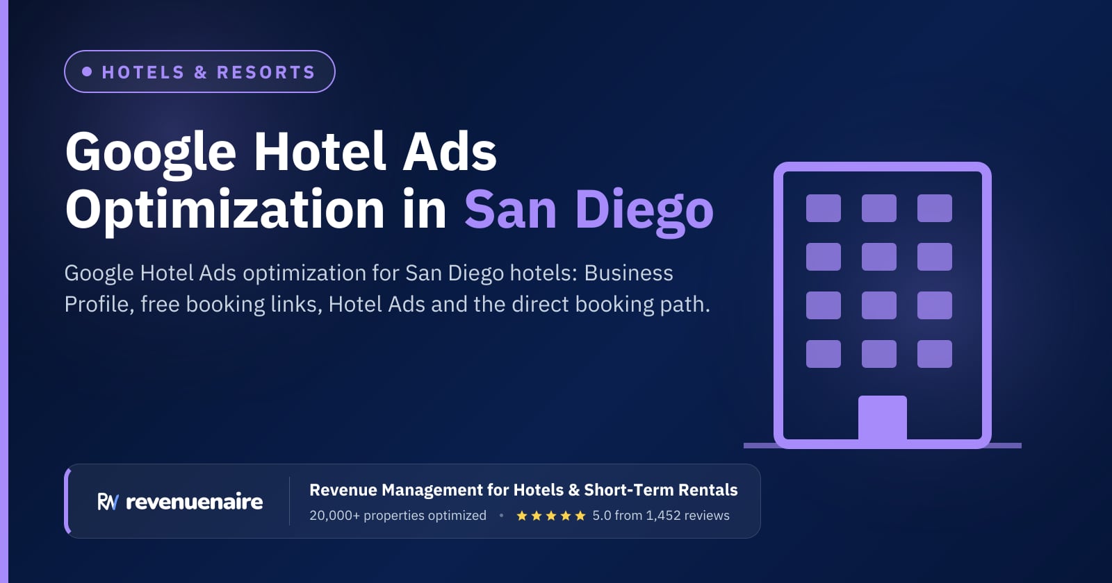 Google Hotel Ads Optimization in San Diego, United States
