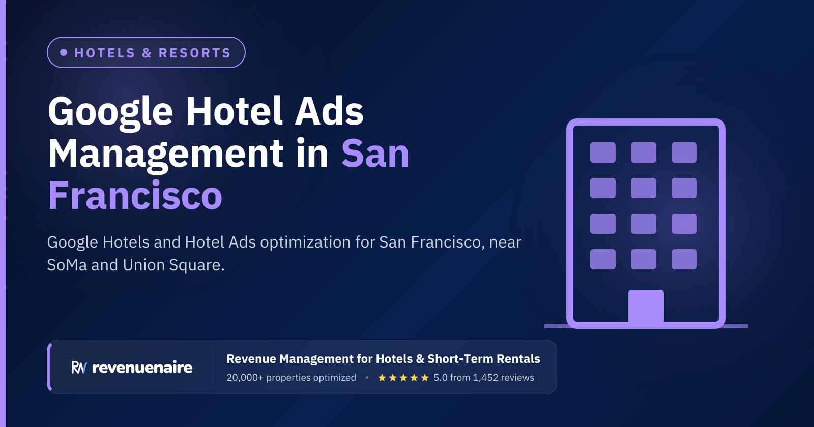 Google Hotel Ads Optimization in San Francisco & Bay Area, United States