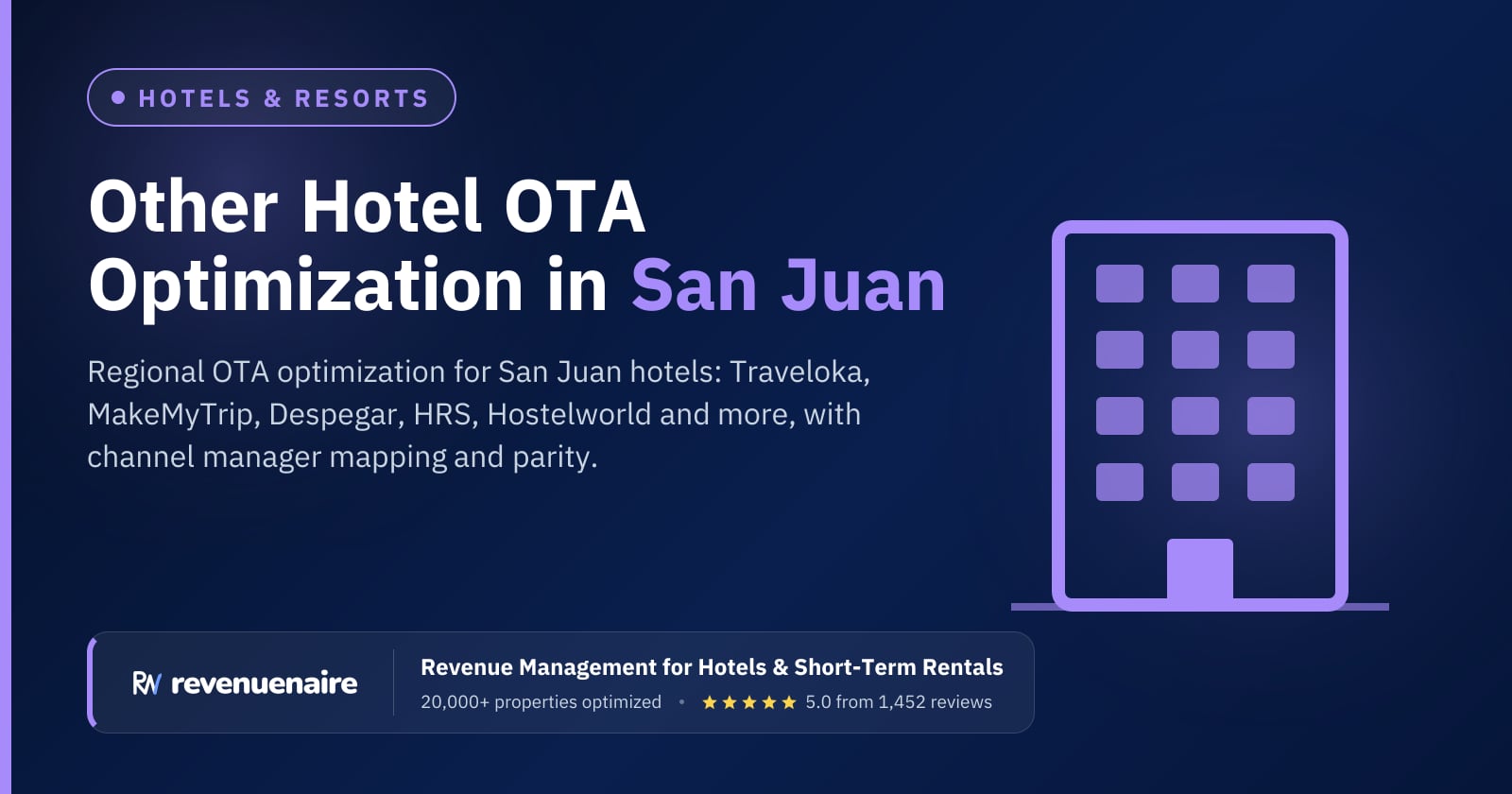 Other Hotel OTA Optimization in San Juan, Puerto Rico