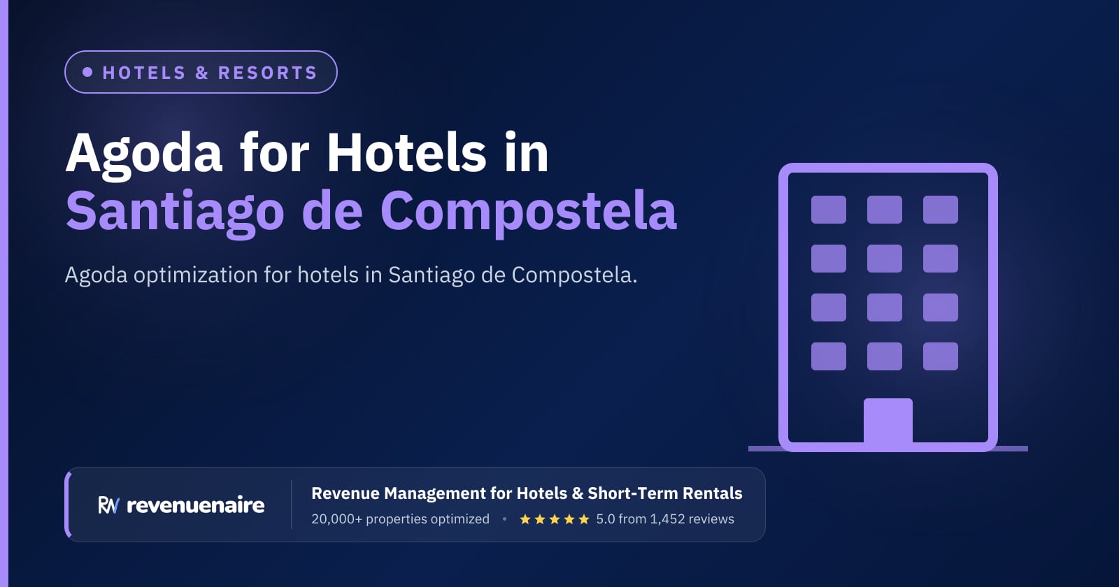 Agoda Optimization for Hotels in Santiago de Compostela & Galicia, Spain