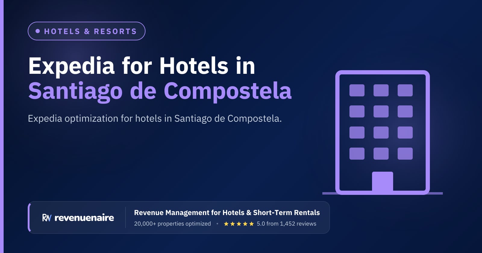 Expedia Optimization for Hotels in Santiago de Compostela & Galicia, Spain