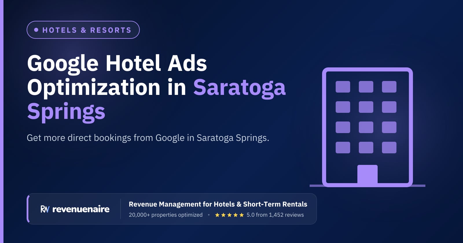 Google Hotel Ads Optimization in Saratoga Springs, United States