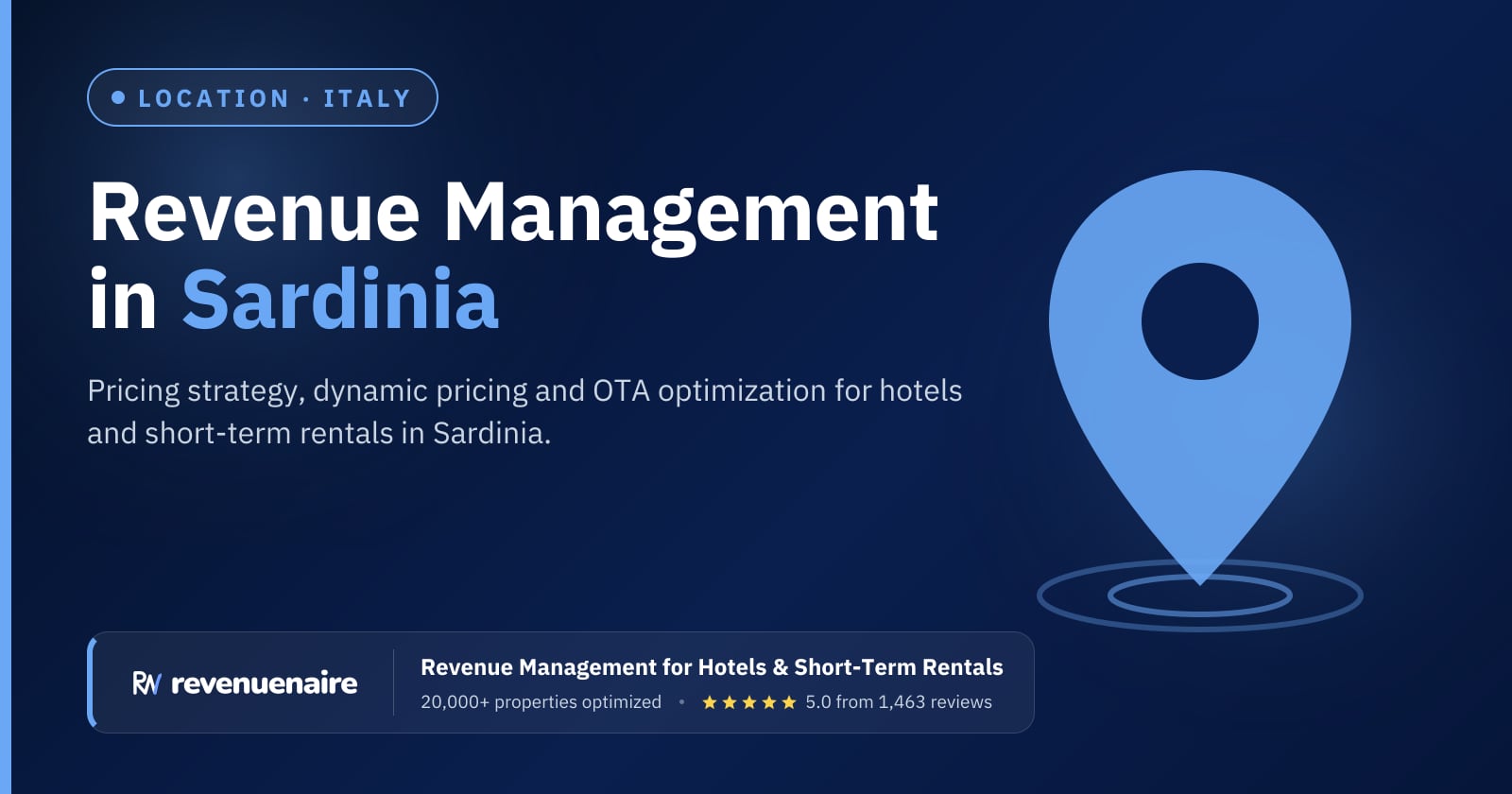 Revenue management in Sardinia, Italy