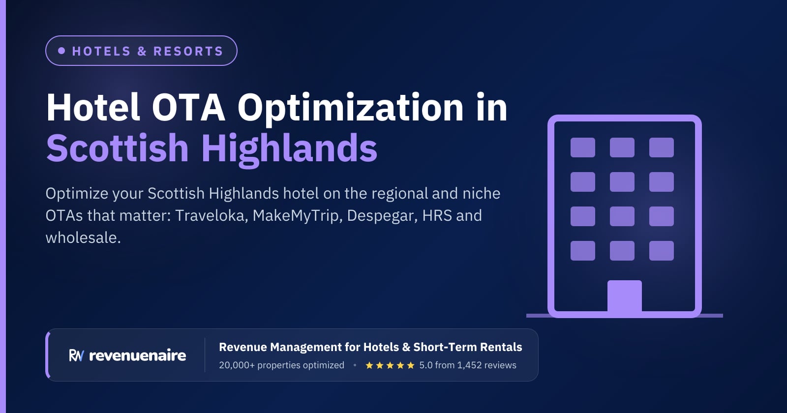 Other Hotel OTA Optimization in Scottish Highlands & Isle of Skye, United Kingdom