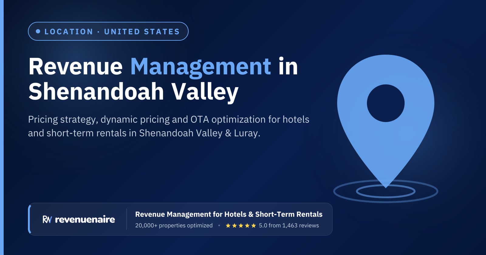 Revenue management in Shenandoah Valley & Luray, United States