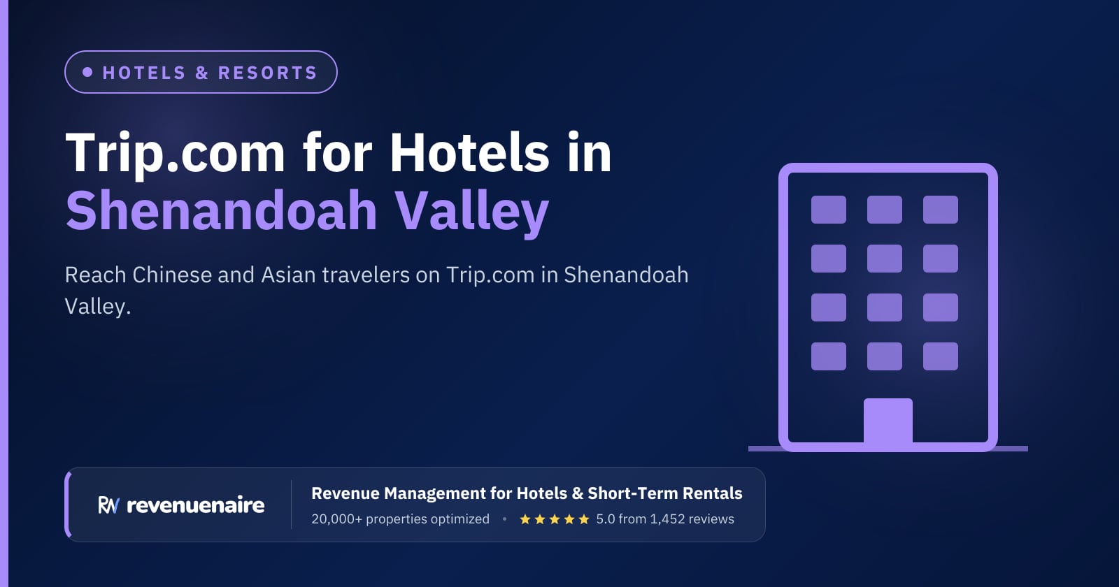 Trip.com Optimization for Hotels in Shenandoah Valley & Luray, United States