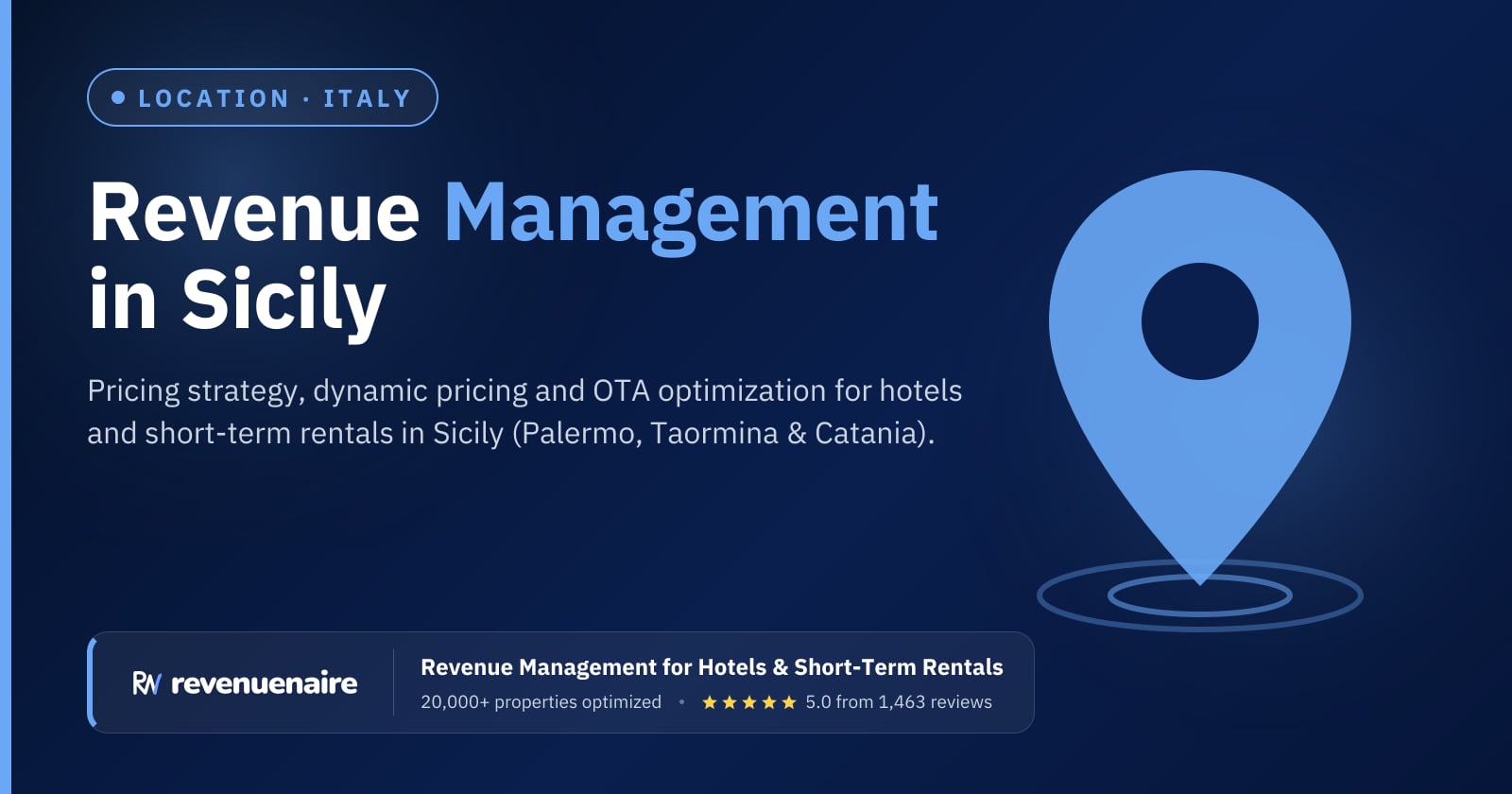 Revenue management in Sicily (Palermo, Taormina & Catania), Italy
