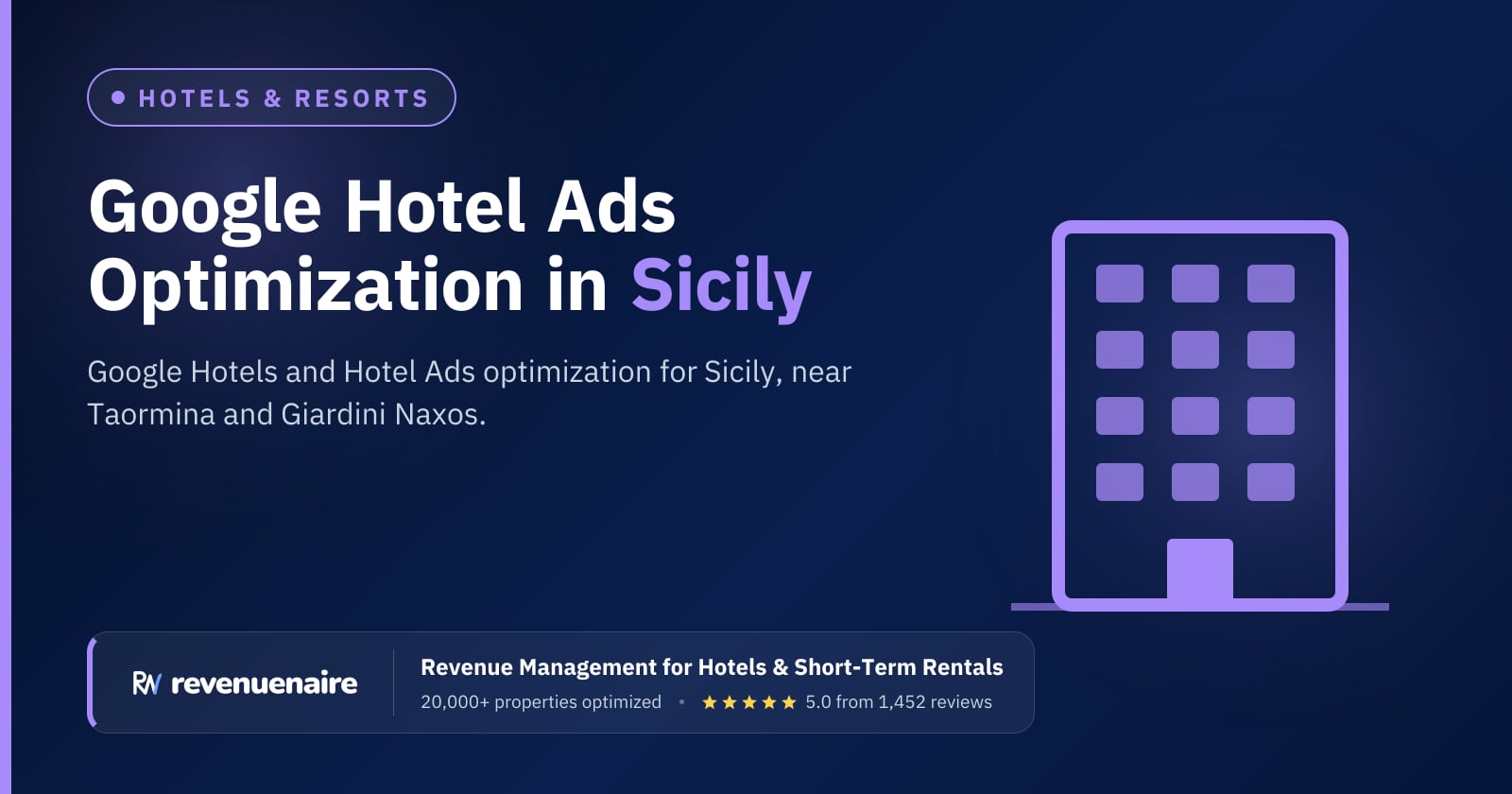 Google Hotel Ads Optimization in Sicily (Palermo, Taormina & Catania), Italy