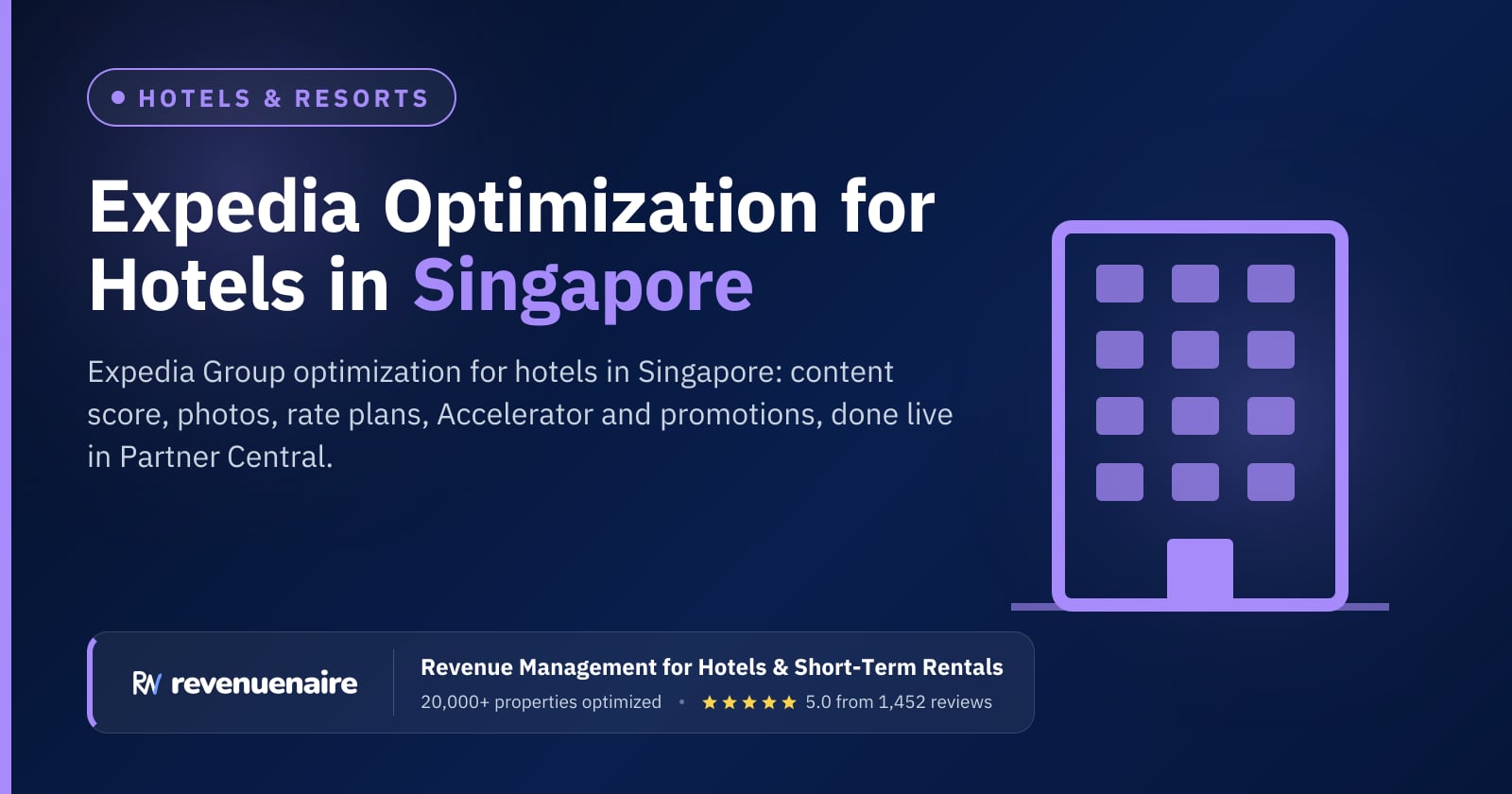 Expedia Optimization for Hotels in Singapore, Singapore