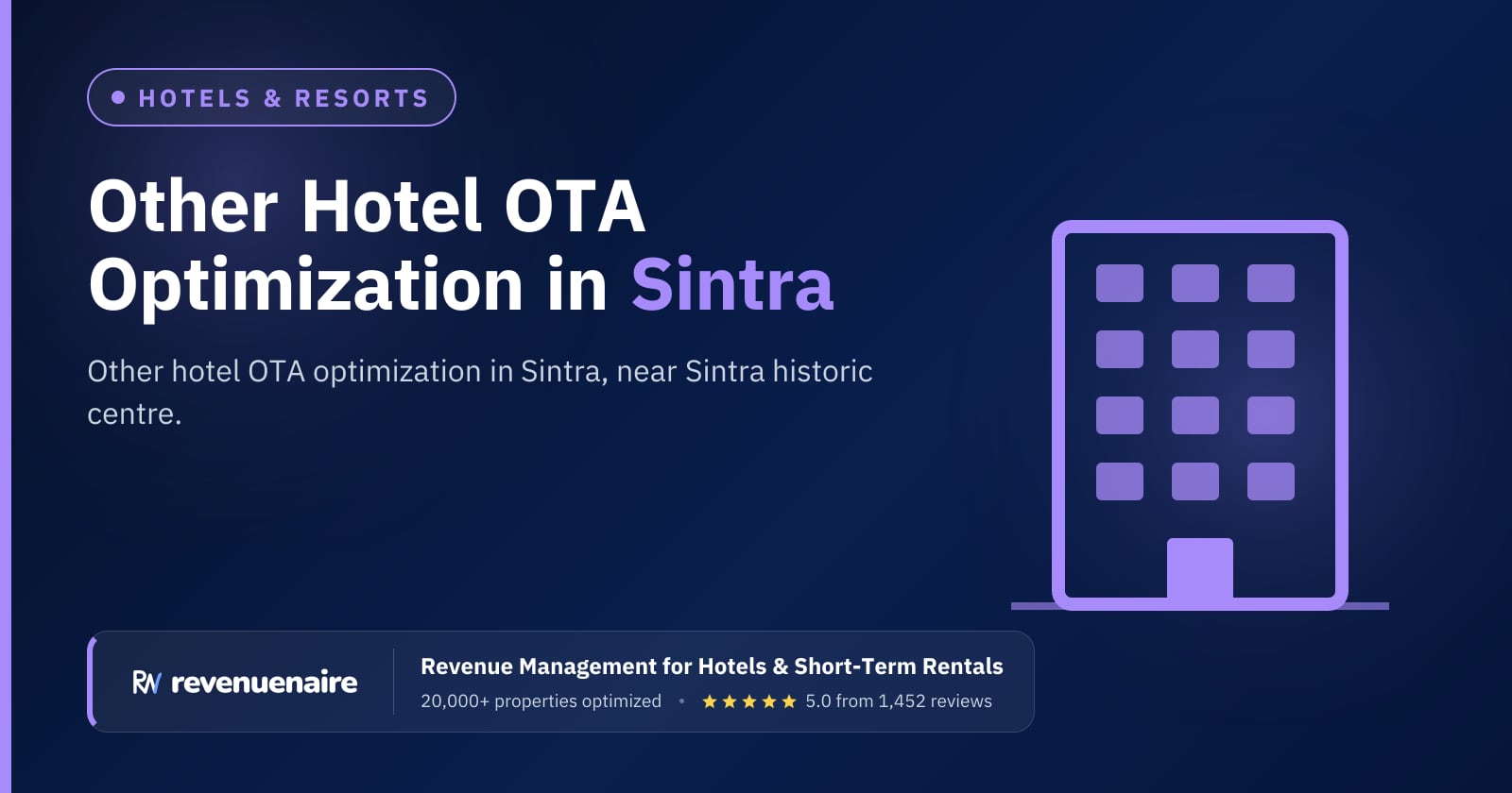 Other Hotel OTA Optimization in Sintra & Cascais, Portugal