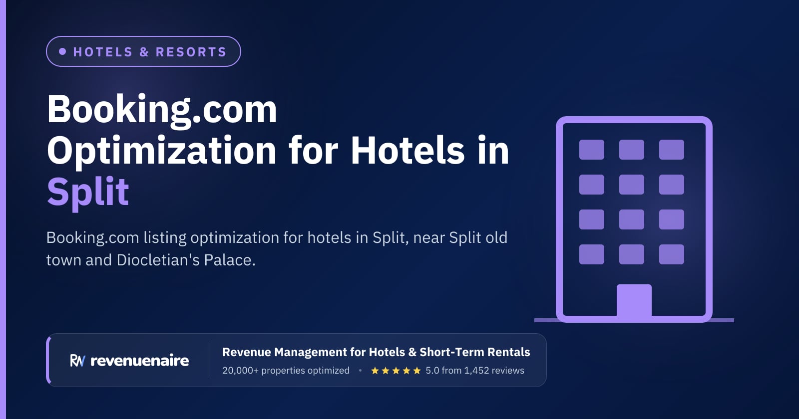 Booking.com Optimization for Hotels in Split & the Dalmatian Coast, Croatia