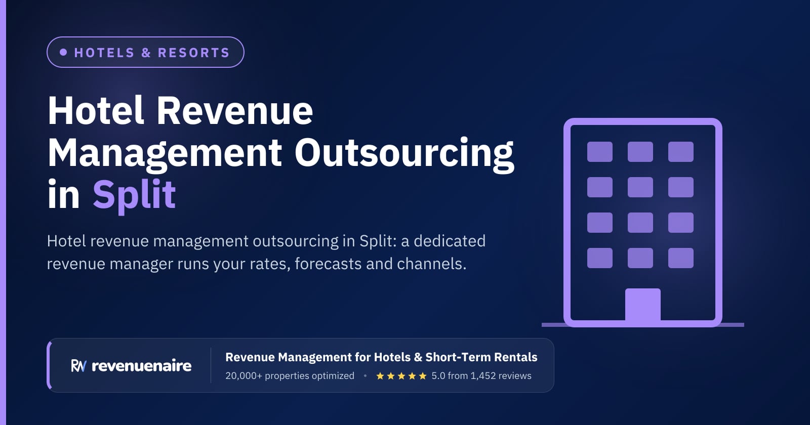 Hotel Revenue Management Outsourcing in Split & the Dalmatian Coast, Croatia
