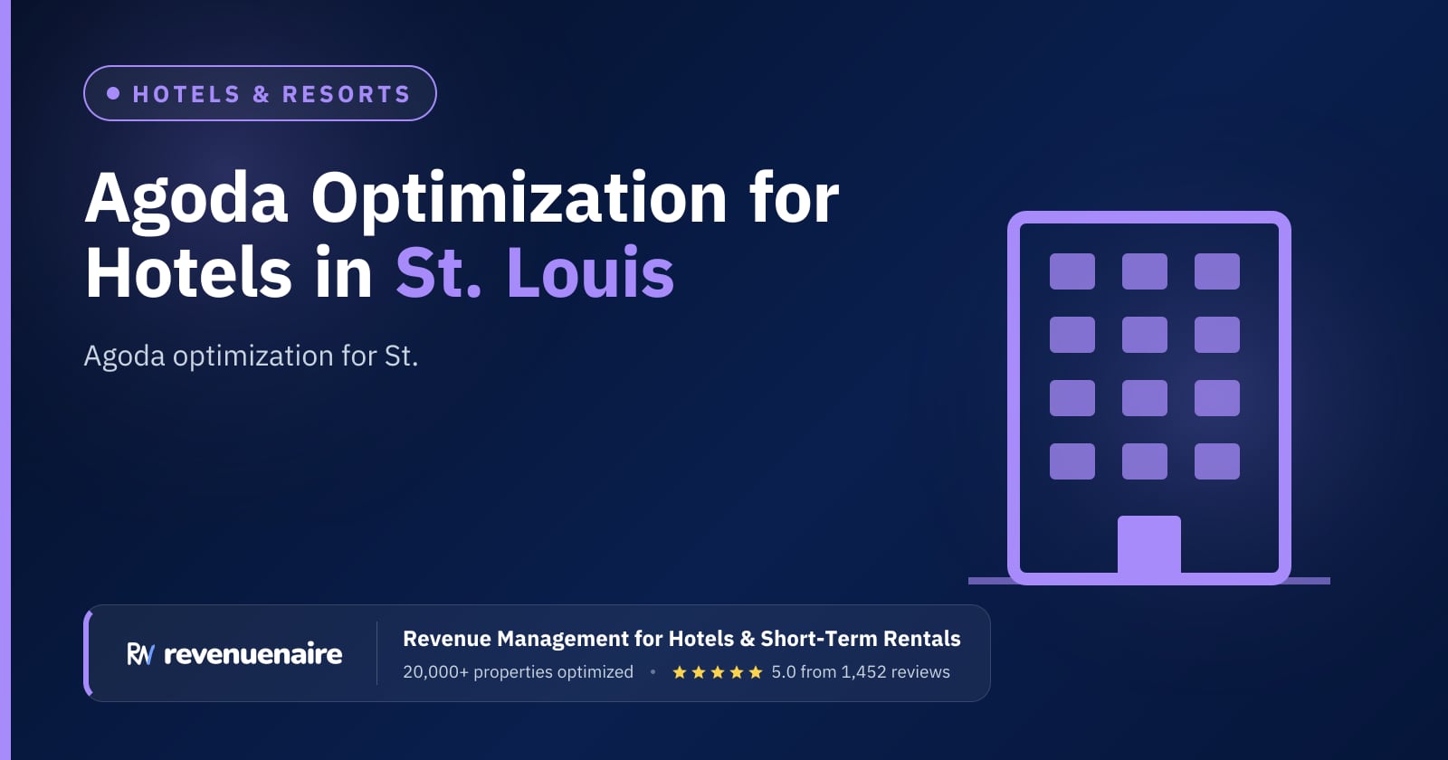 Agoda Optimization for Hotels in St. Louis, United States
