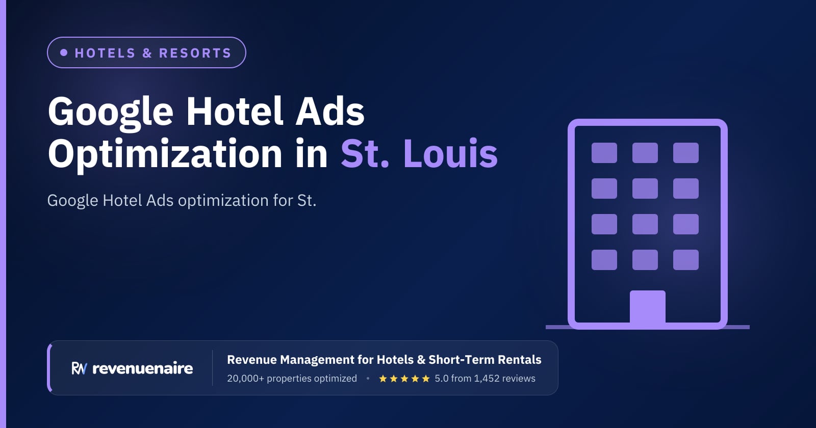 Google Hotel Ads Optimization in St. Louis, United States