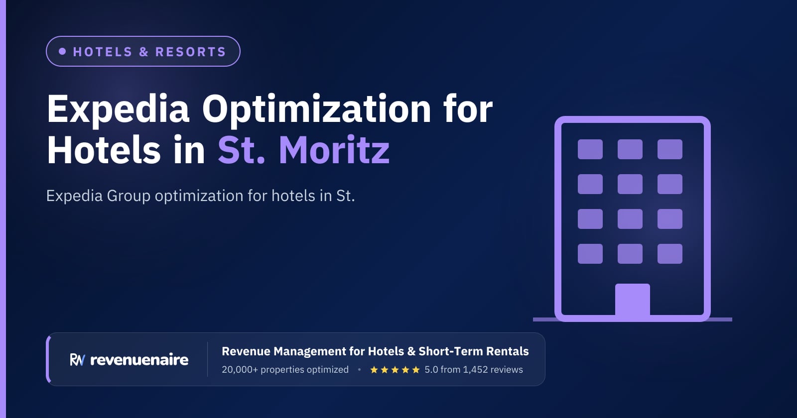 Expedia Optimization for Hotels in St. Moritz & the Engadin, Switzerland