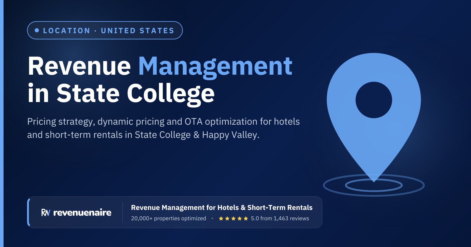 Revenue management in State College & Happy Valley, United States