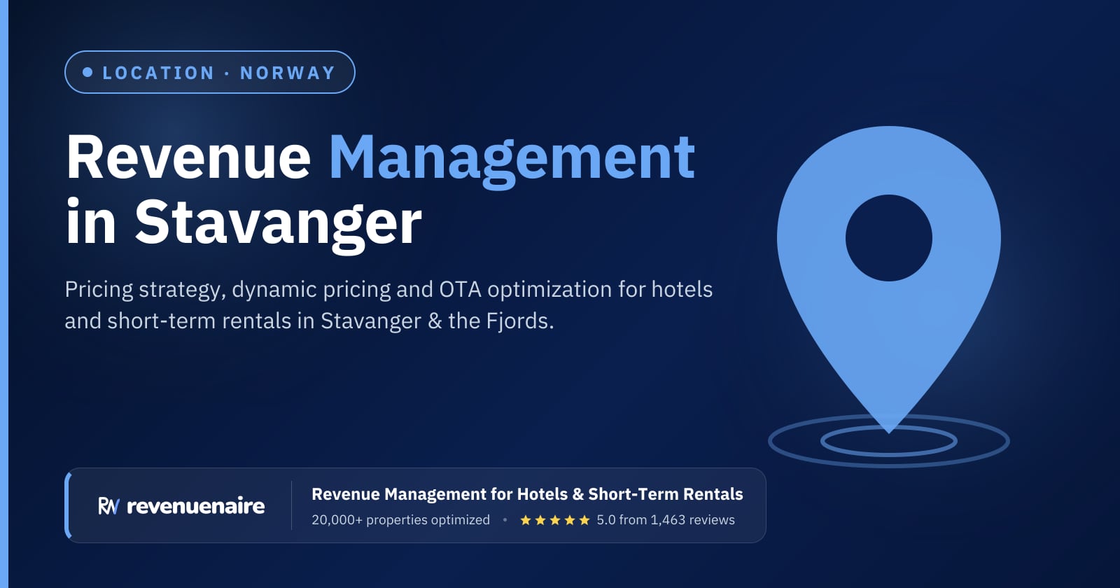 Revenue management in Stavanger & the Fjords, Norway