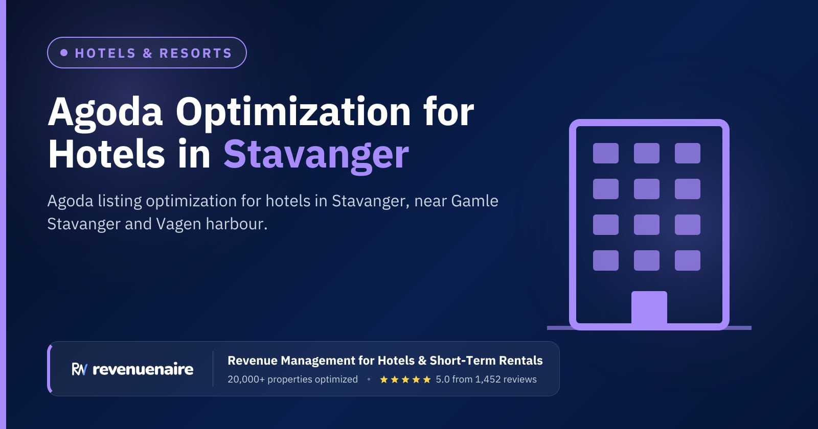 Agoda Optimization for Hotels in Stavanger & the Fjords, Norway