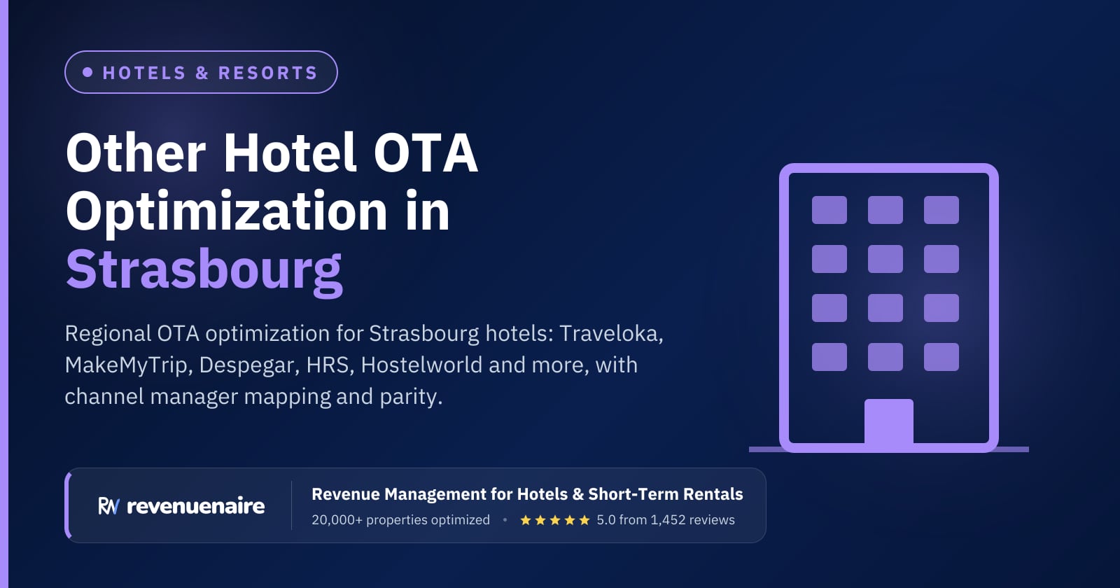 Other Hotel OTA Optimization in Strasbourg & Alsace, France
