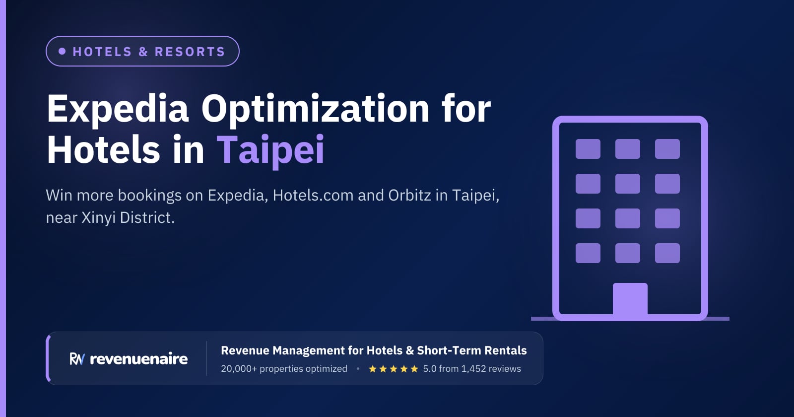 Expedia Optimization for Hotels in Taipei, Taiwan