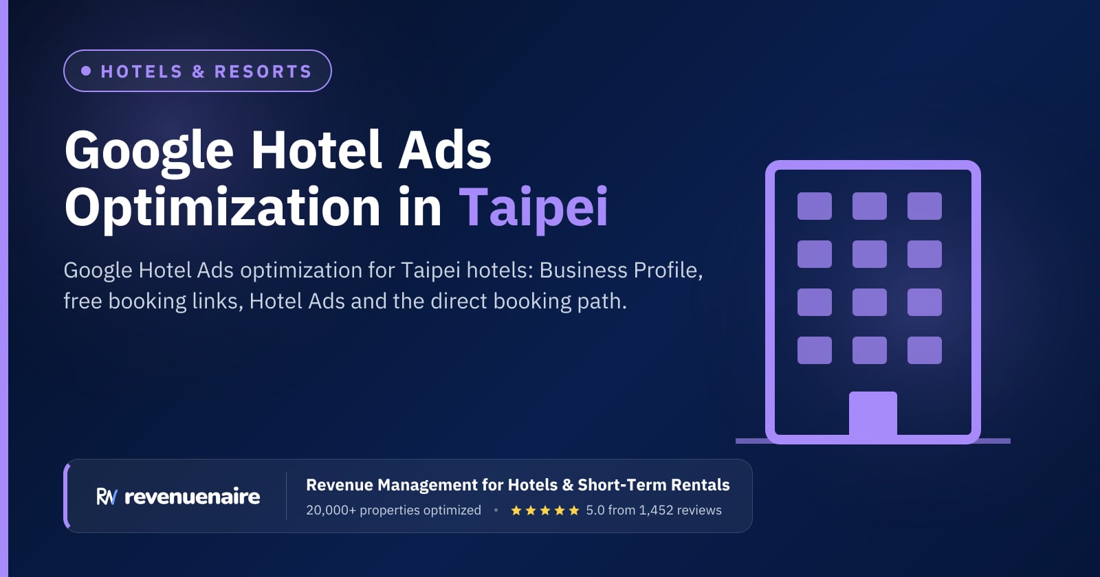 Google Hotel Ads Optimization in Taipei, Taiwan