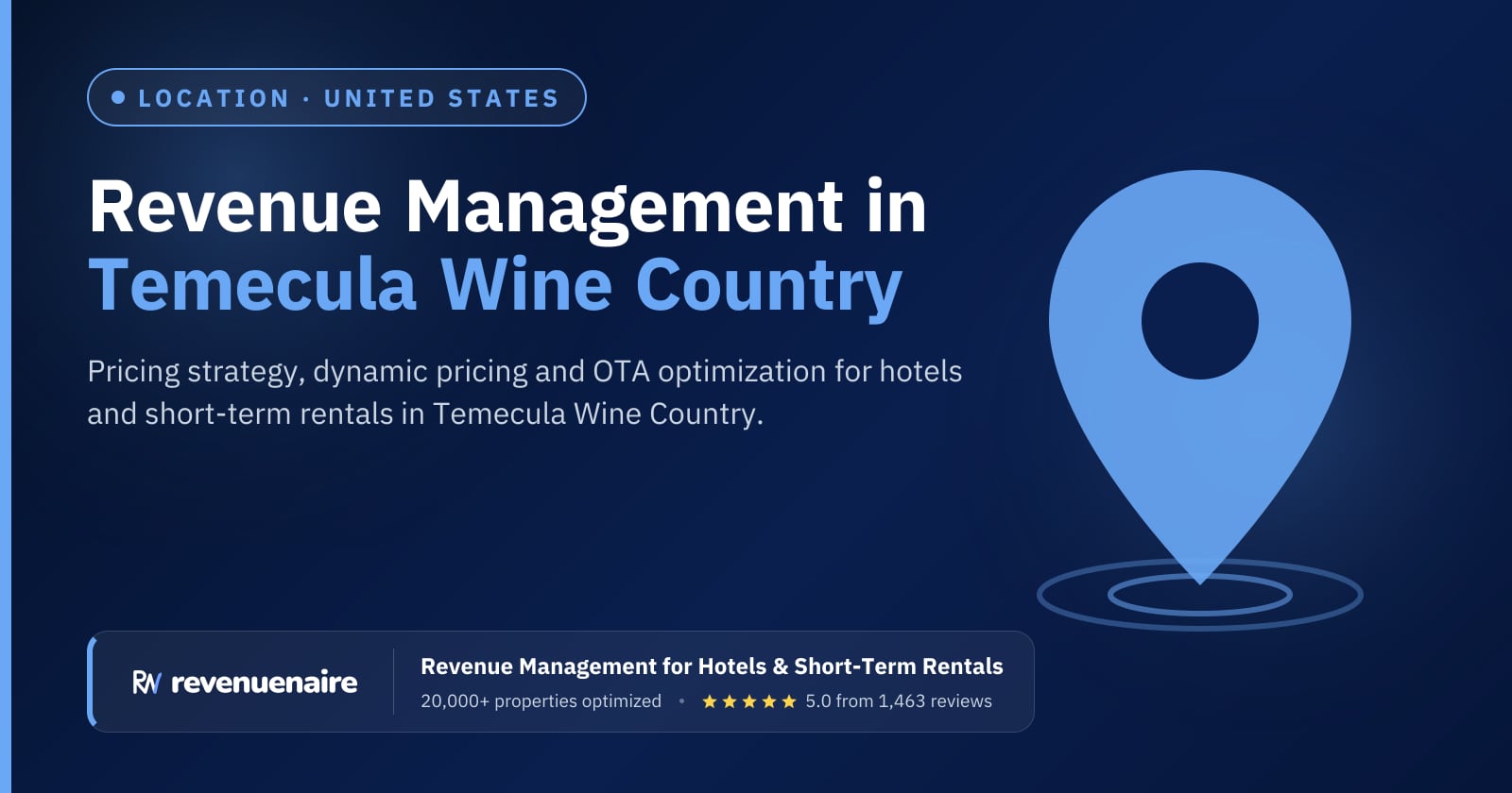 Revenue management in Temecula Wine Country, United States