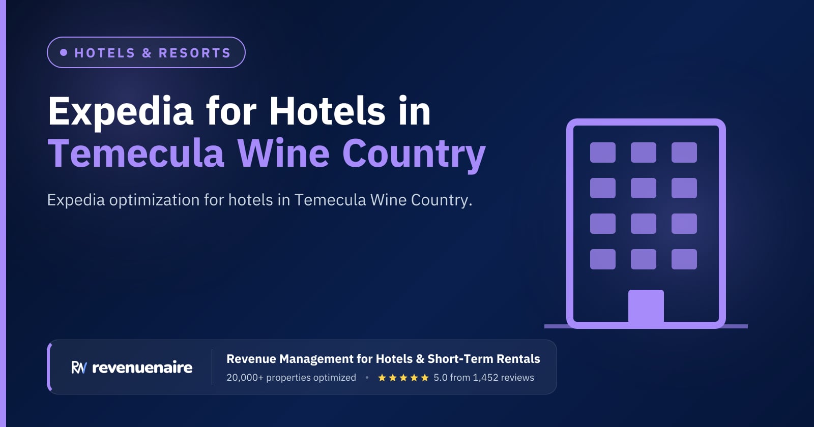 Expedia Optimization for Hotels in Temecula Wine Country, United States