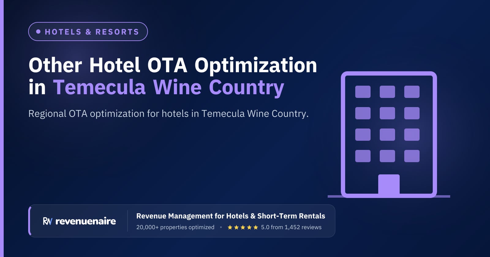 Other Hotel OTA Optimization in Temecula Wine Country, United States