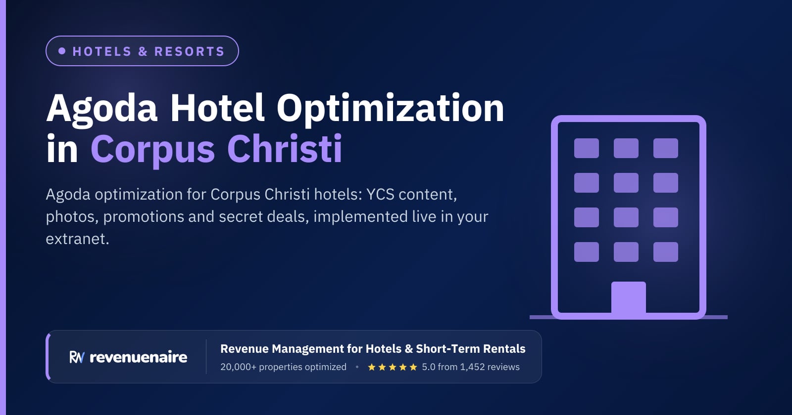 Agoda Optimization for Hotels in Corpus Christi, Port Aransas & South Padre, United States