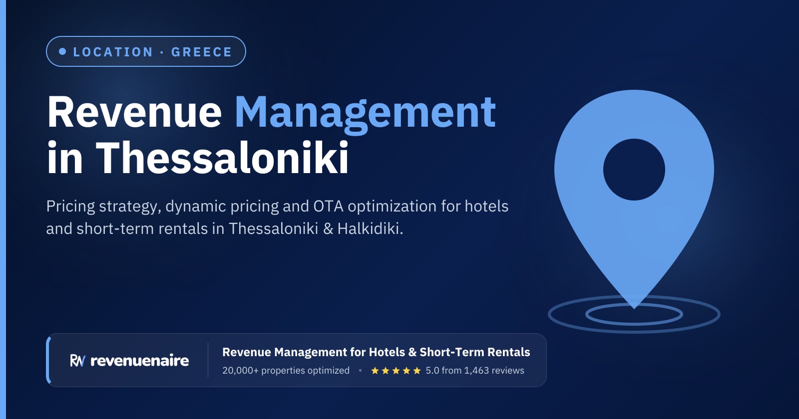Revenue management in Thessaloniki & Halkidiki, Greece