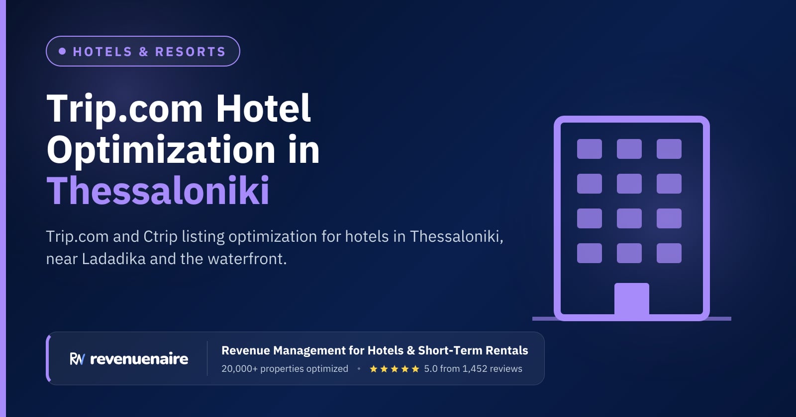 Trip.com Optimization for Hotels in Thessaloniki & Halkidiki, Greece