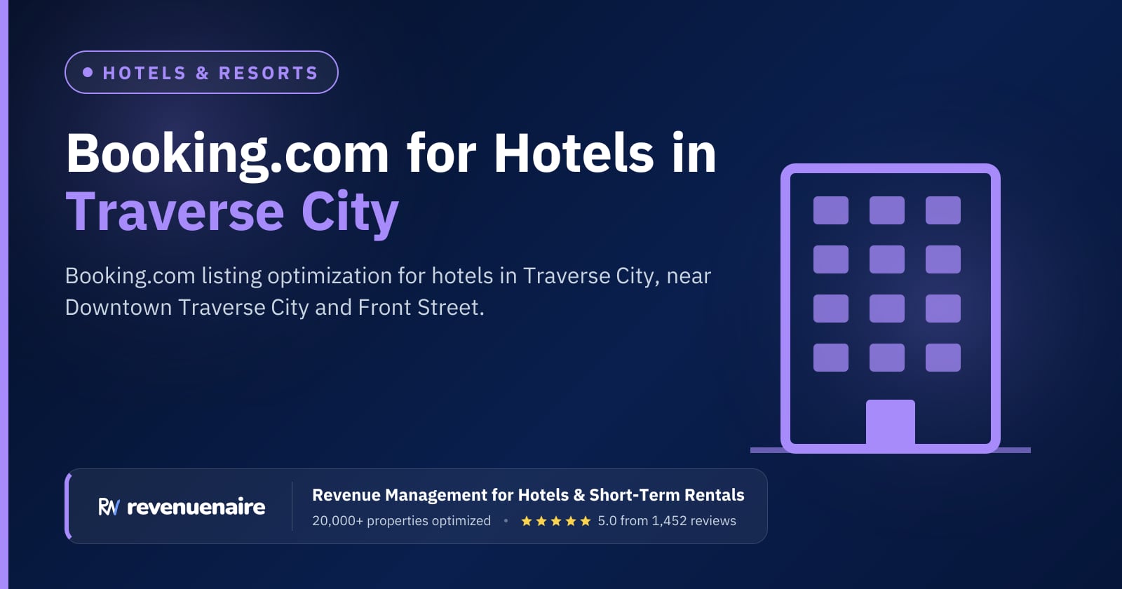 Booking.com Optimization for Hotels in Traverse City & Northern Michigan, United States