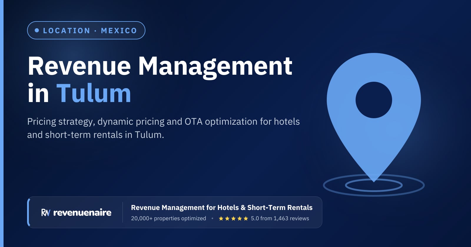 Revenue management in Tulum, Mexico
