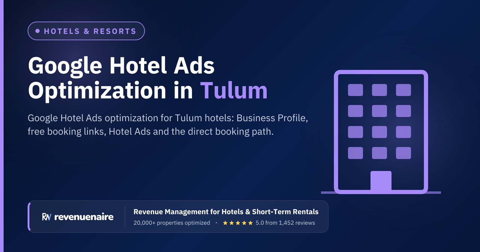 Google Hotel Ads Optimization in Tulum, Mexico