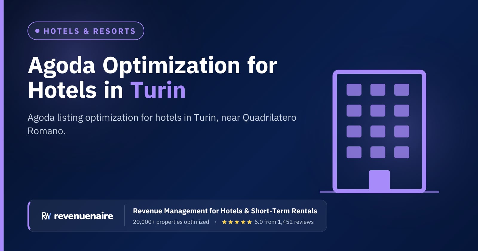 Agoda Optimization for Hotels in Turin, Italy