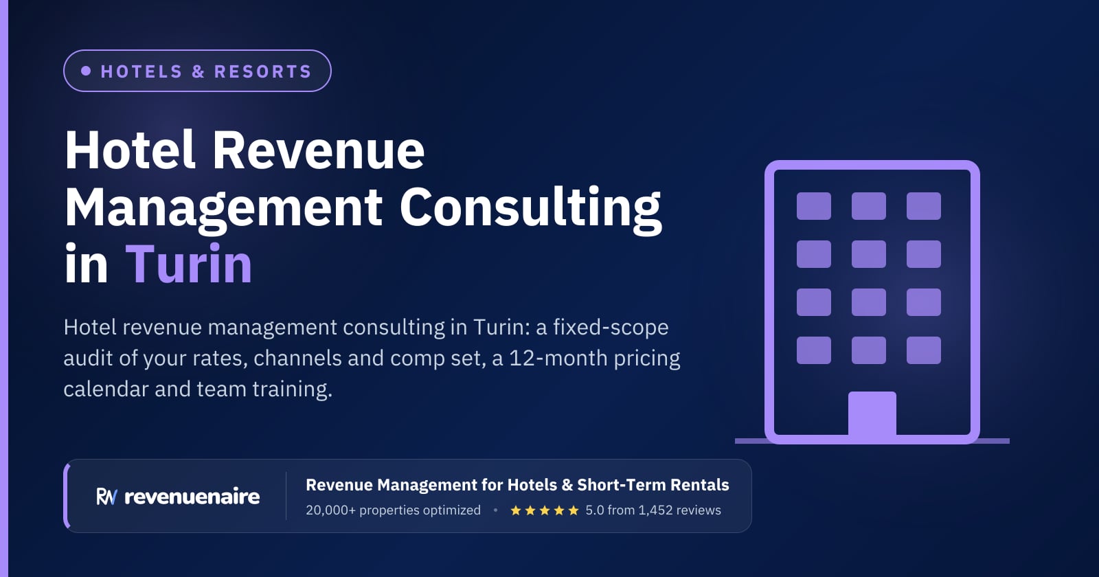 Hotel Revenue Management Consulting in Turin, Italy