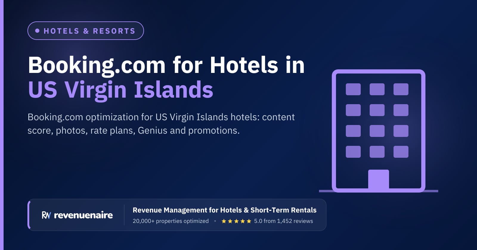 Booking.com Optimization for Hotels in US Virgin Islands (St. Thomas & St. John), United States