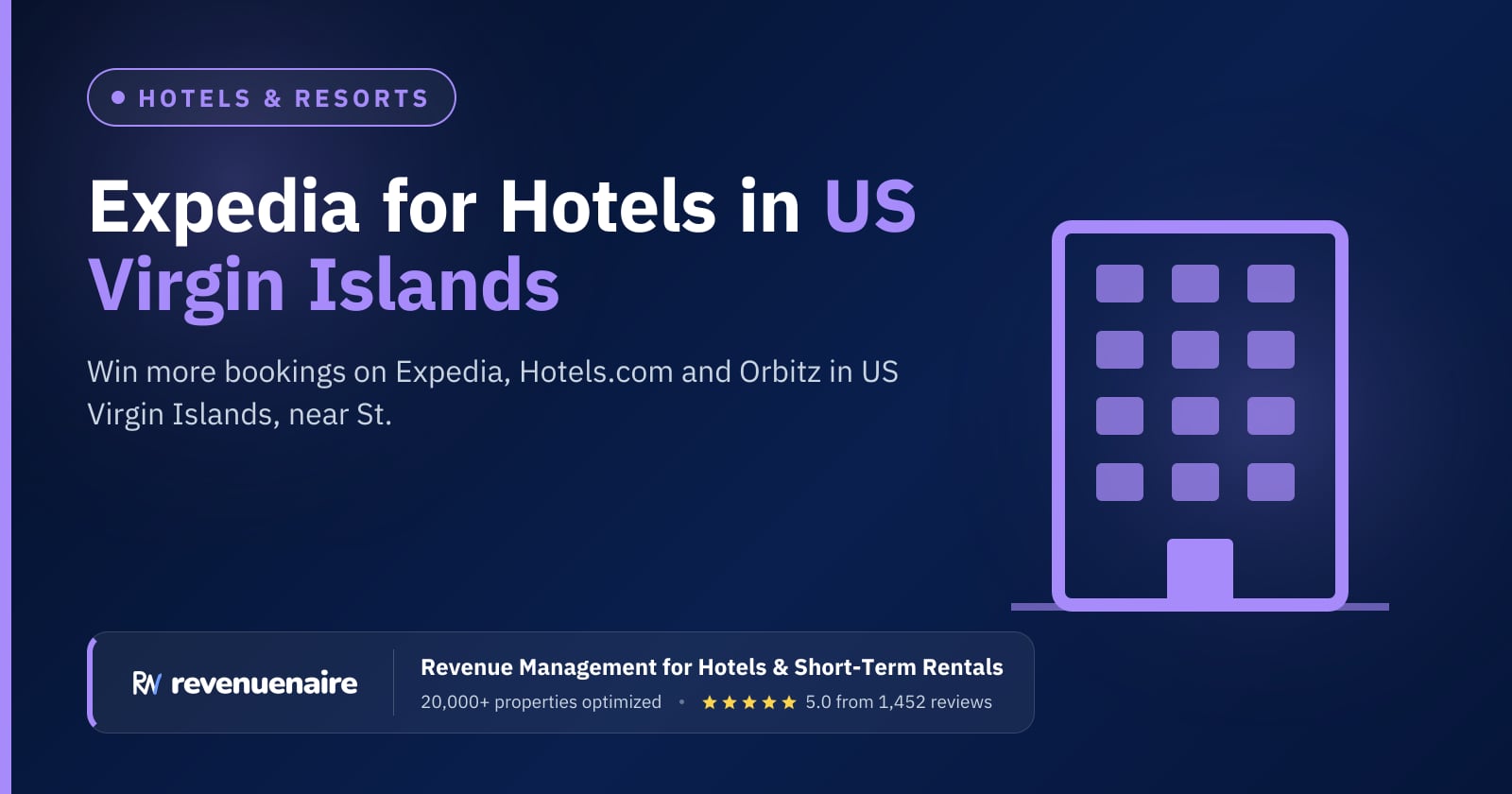 Expedia Optimization for Hotels in US Virgin Islands (St. Thomas & St. John), United States
