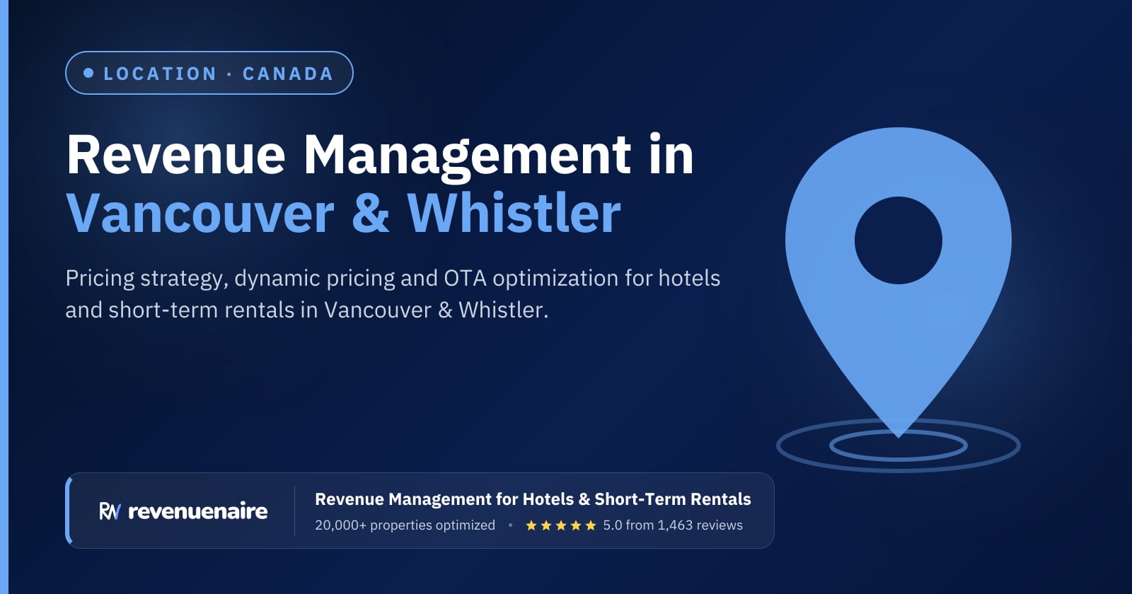 Revenue management in Vancouver & Whistler, Canada
