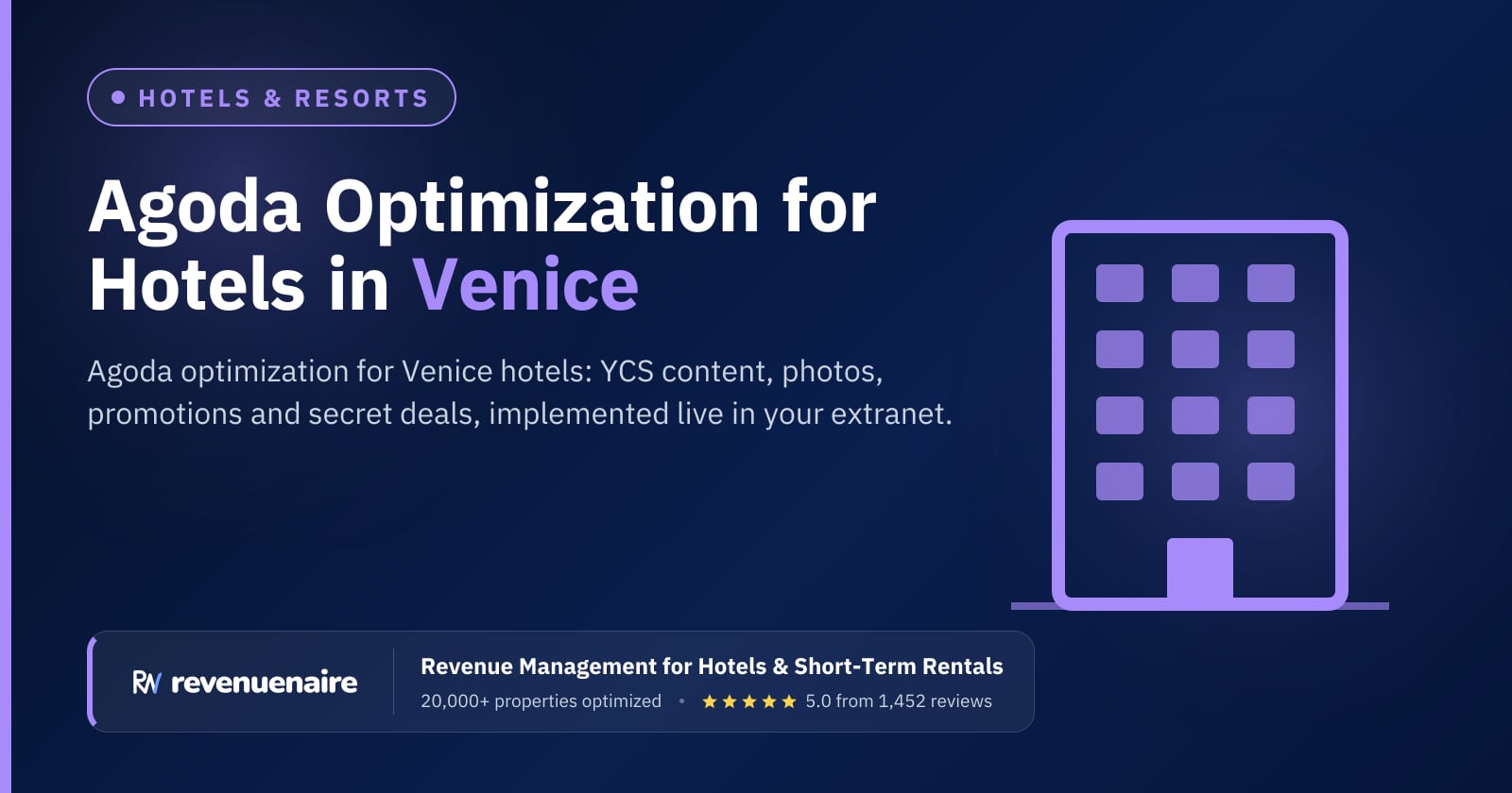 Agoda Optimization for Hotels in Venice, Italy
