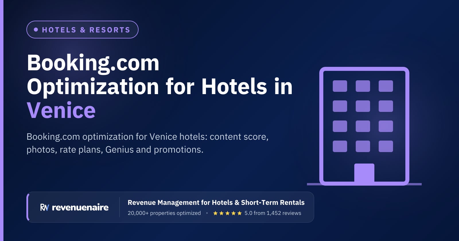 Booking.com Optimization for Hotels in Venice, Italy