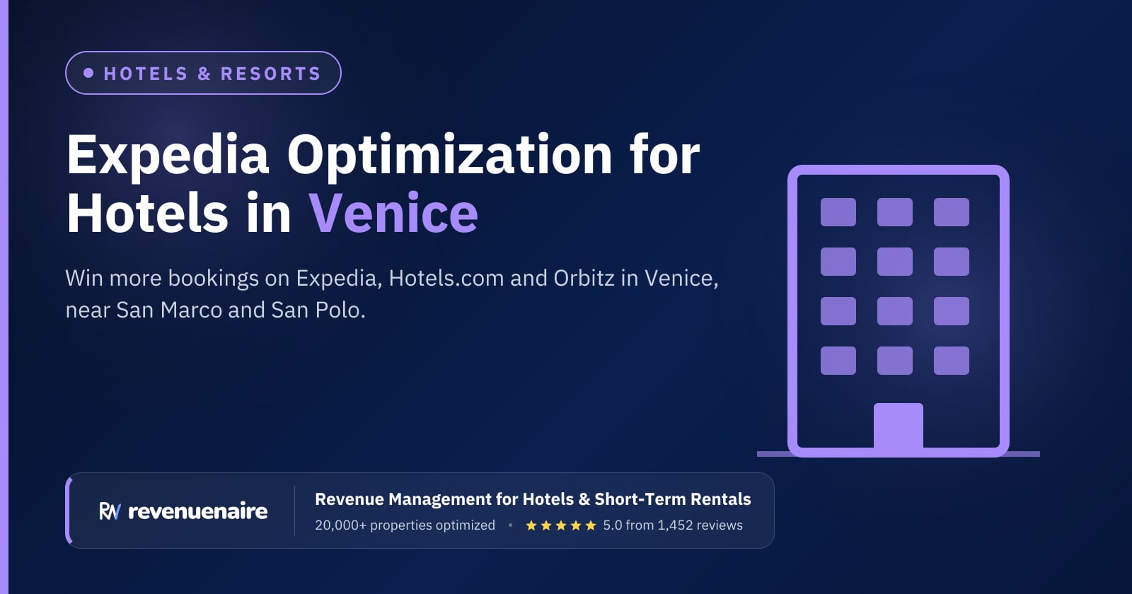 Expedia Optimization for Hotels in Venice, Italy