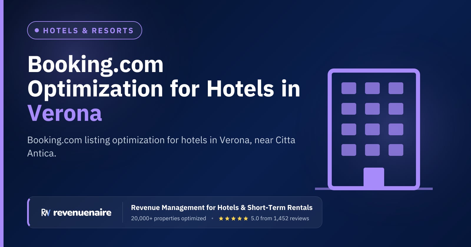 Booking.com Optimization for Hotels in Verona, Italy