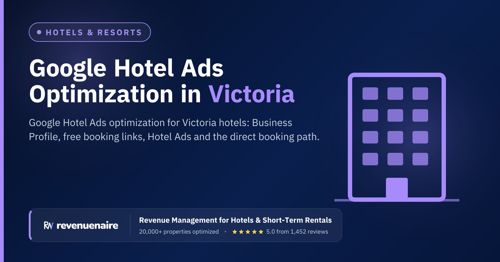 Google Hotel Ads Optimization in Victoria & Vancouver Island, Canada