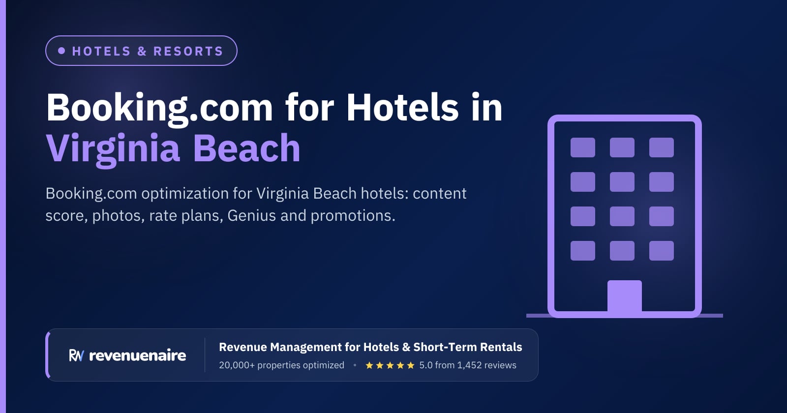 Booking.com Optimization for Hotels in Virginia Beach & Outer Banks North, United States