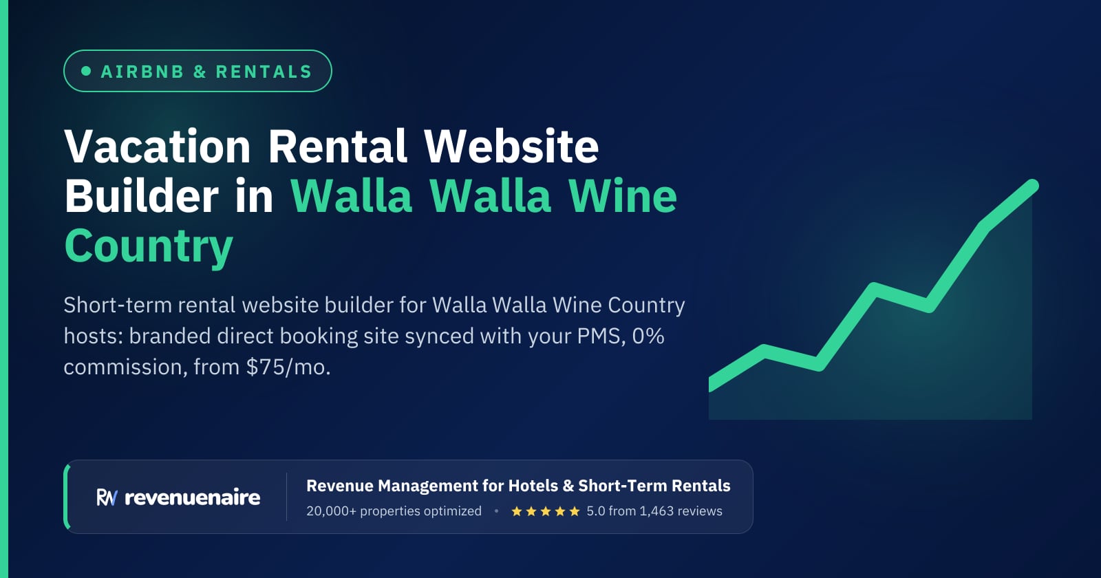 Short-Term Rental Website Builder in Walla Walla Wine Country, United States