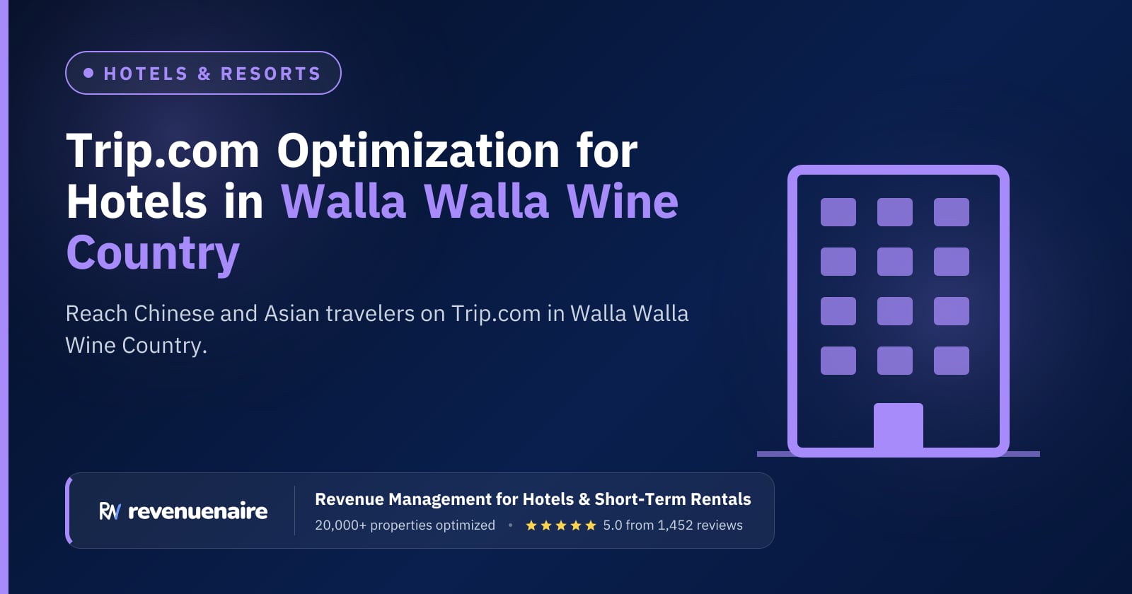 Trip.com Optimization for Hotels in Walla Walla Wine Country, United States