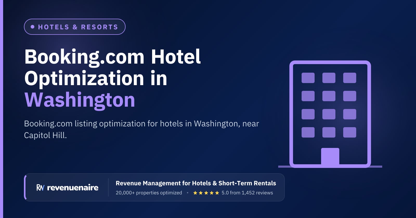 Booking.com Optimization for Hotels in Washington, DC, United States